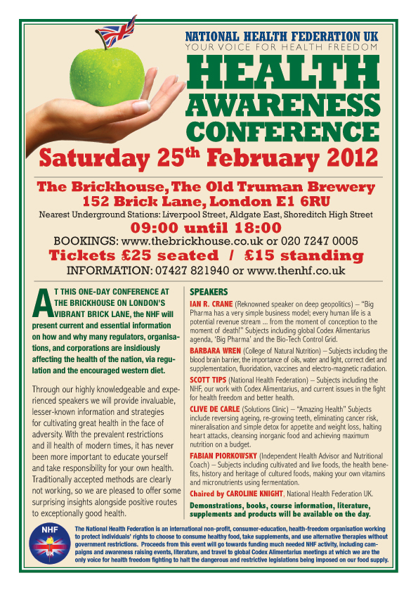 National Health Federation UK - Health Awareness Conference
